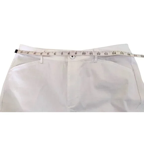 J.Jill Denim Womens Size 12R High-Rise White Wide-Leg Cotton Blend Trouser Pants - Picture 10 of 11